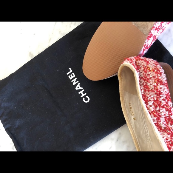 Authentic Chanel tweed with sequins ballerinas - Picture 5 of 5